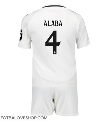 Real Madrid David Alaba #4 Dětské Domácí Dres 2024-25 Krátký Rukáv (+ trenýrky)